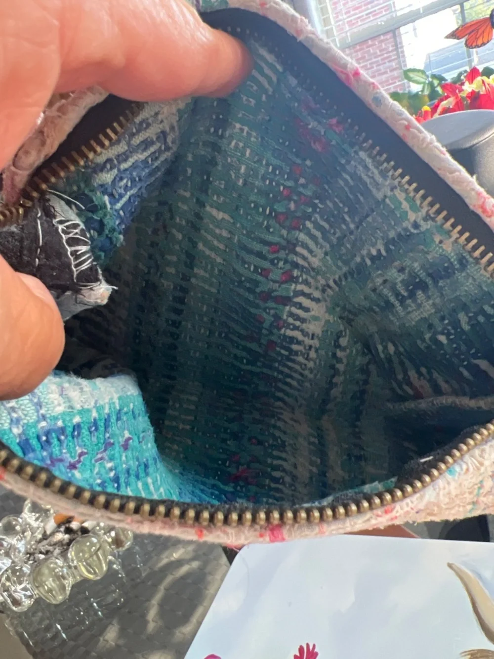 Kantha cosmetic bag
